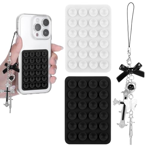 Gjinxi 2 Stück Saugnapf-Klebehalterung für Handyhüllen, Saugnapf-Telefonhalterung mit Handyband Saugnapf-Griffhalter Auto Saugnäpfe Handyhalter Handy Saugnapfhalter für Selfies und Videos Gjinxi 2 Stück Saugnapf-Klebehalterung für Handyhüllen, Saugnapf-Telefonhalterung mit Handyband Saugnapf-Griffhalter Auto Saugnäpfe Handyhalter Handy Saugnapfhalter für Selfies und Videos von Gjinxi