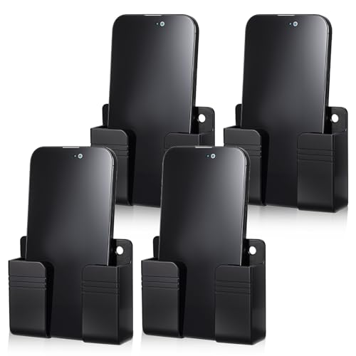 Gjinxi Wandmontierte Telefonständer, 4 Stück Telefonhalterung Handyhalter Selbstklebend mit Ladeloch kompatibel mit Allen Smartphones Handyständer Nachttisch-Organizer für das Home Office Gjinxi Wandmontierte Telefonständer, 4 Stück Telefonhalterung Handyhalter Selbstklebend mit Ladeloch kompatibel mit Allen Smartphones Handyständer Nachttisch-Organizer für das Home Office von Gjinxi