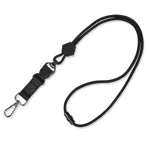Gjinxi Schlüsselband Schlüsselbänder Umhängeband Abnehmbare Schnalle Kordelband Neck Lanyard mit karabiner Handgelenk Paracord Schlüsselanhänger mit Drehbarem Metallclip für Ausweishalter Schlüssel von Gjinxi