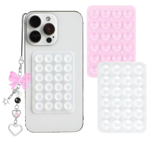 Gjinxi 2 Stück Saugnapf-Klebehalterung für Handyhüllen, Saugnapf-Telefonhalterung mit Handyband Saugnapf-Griffhalter Auto Saugnäpfe Handyhalter Handy Saugnapfhalter für Selfies und Videos Gjinxi 2 Stück Saugnapf-Klebehalterung für Handyhüllen, Saugnapf-Telefonhalterung mit Handyband Saugnapf-Griffhalter Auto Saugnäpfe Handyhalter Handy Saugnapfhalter für Selfies und Videos von Gjinxi