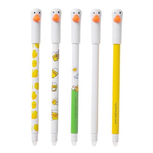 GjnjfdF Feine Spitze Ausradierbare Stifte | 0,5mm Entenform Schreibstifte Radierbar - Niedliche 5X Glatte Schmierfreie Schreibwaren Für Zeichnen Journaling Schule Büro Notizen & Schreiben GjnjfdF Feine Spitze Ausradierbare Stifte | 0,5mm Entenform Schreibstifte Radierbar - Niedliche 5X Glatte Schmierfreie Schreibwaren Für Zeichnen Journaling Schule Büro Notizen & Schreiben von GjnjfdF