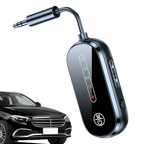 GjnjfdF Sender Und Empfänger | Auto-Adapter mit kabelloser Verbindung | 2-in-1 Audio-Umwandler mit Digitaldisplay & 3.5mm-Anschluss für Gitarren Kopfhörer Computer LKWs Jugend-Smartphones GjnjfdF Sender Und Empfänger | Auto-Adapter mit kabelloser Verbindung | 2-in-1 Audio-Umwandler mit Digitaldisplay & 3.5mm-Anschluss für Gitarren Kopfhörer Computer LKWs Jugend-Smartphones von GjnjfdF