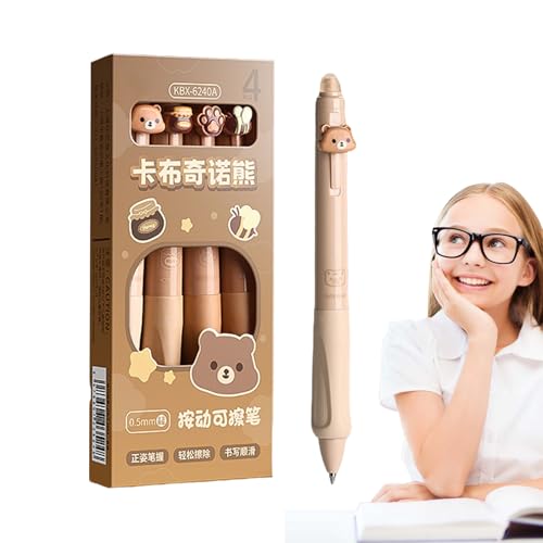 GkgWuxf Gelschreiber löschen, gelaSable Stifte - Cartoon -Gel -Tintenstifte,Schreibwerkzeuge Set von 4 für Schüler Lehrer, tragbare Schreibwarenbedarf GkgWuxf Gelschreiber löschen, gelaSable Stifte - Cartoon -Gel -Tintenstifte,Schreibwerkzeuge Set von 4 für Schüler Lehrer, tragbare Schreibwarenbedarf von GkgWuxf