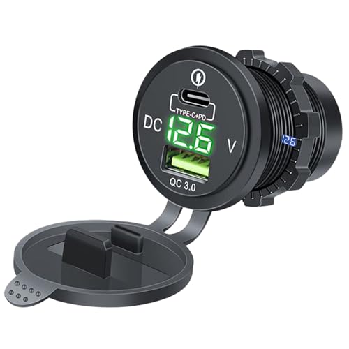 Gkumgwo Mobiltelefon -Automobilladegeräte, Auto schnelles Ladegerät - Slim Typ C Car Ladegerät,Multifunktional Doppelanschluss PD QC Compact Power Adapter für Camping Roadtrip Travel Truck Pendel von Gkumgwo