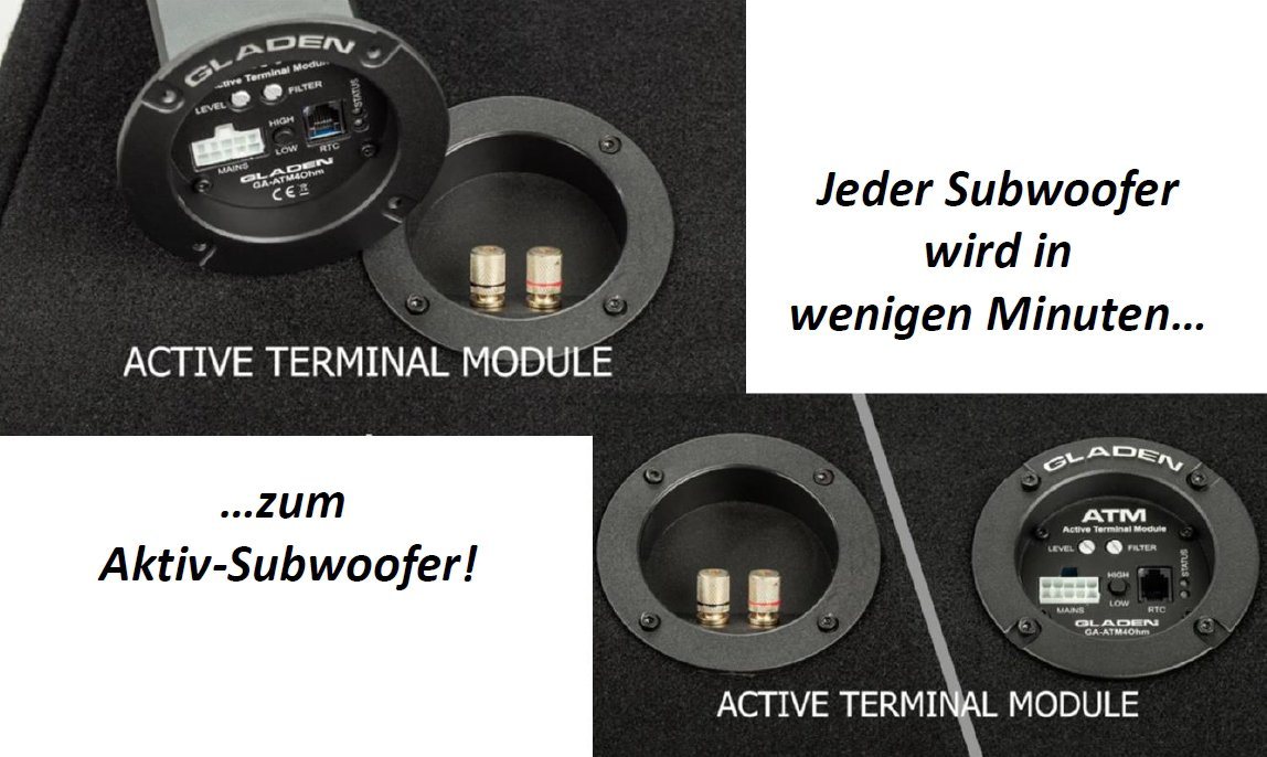 Gladen ATM-Modul 200 Watt an 2 Ohm RMS Aktivmodul Verstärker von Gladen