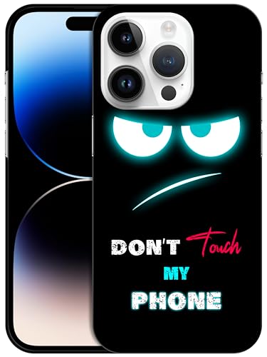GlamCase Designer-Schutzhülle für iPhone 14 Pro, Design "Don'T Touch My Phone with Teal Eyes" Design, bedruckt, schlanke Passform, niedlich, Kunststoff, Hartschale, Designer-Schutzhülle für iPhone 14 GlamCase Designer-Schutzhülle für iPhone 14 Pro, Design "Don'T Touch My Phone with Teal Eyes" Design, bedruckt, schlanke Passform, niedlich, Kunststoff, Hartschale, Designer-Schutzhülle für iPhone 14 von GlamCase