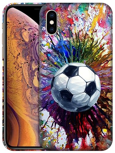 GlamCase Schutzhülle für iPhone X/XS – Vintage-Fußball-Design, bedruckt, schmale Passform, niedliches Kunststoff, Hartschale, zum Aufstecken, Designer-Schutzhülle für iPhone X/XS, mehrfarbig GlamCase Schutzhülle für iPhone X/XS – Vintage-Fußball-Design, bedruckt, schmale Passform, niedliches Kunststoff, Hartschale, zum Aufstecken, Designer-Schutzhülle für iPhone X/XS, mehrfarbig von GlamCase
