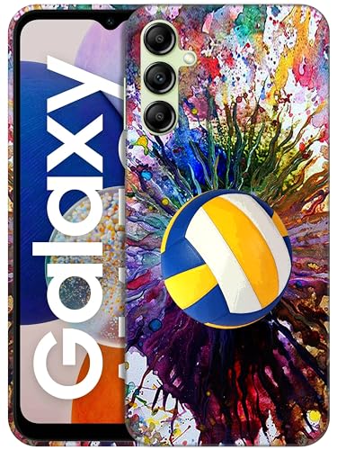 GlamCase Hülle für Samsung Galaxy A14 5G/4G, Galaxy A14 5G/4G Hülle — Vintage-Farb-Volleyball-Druck, niedlicher Hartschutz, Designer-Handyhülle/Handyhülle für Samsung A14 5G & 4G, Mehrfarbig GlamCase Hülle für Samsung Galaxy A14 5G/4G, Galaxy A14 5G/4G Hülle — Vintage-Farb-Volleyball-Druck, niedlicher Hartschutz, Designer-Handyhülle/Handyhülle für Samsung A14 5G & 4G, Mehrfarbig von GlamCase