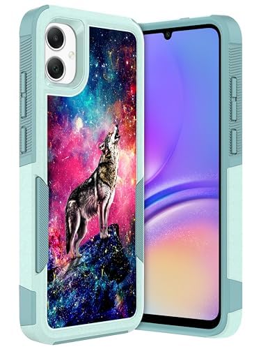GlamCase Schutzhülle für Samsung Galaxy A05, Samsung A05, Motiv: Wolf, Galaxie, Weltraum, Sterne, bedruckt, strapazierfähig, militärischer Schutz, stoßfest, nur für Galaxy A05 GlamCase Schutzhülle für Samsung Galaxy A05, Samsung A05, Motiv: Wolf, Galaxie, Weltraum, Sterne, bedruckt, strapazierfähig, militärischer Schutz, stoßfest, nur für Galaxy A05 von GlamCase