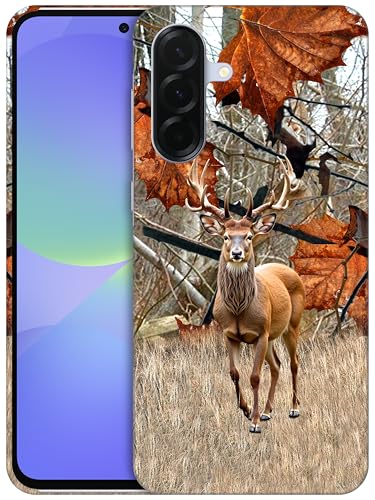 GlamCase Schutzhülle für Samsung Galaxy A36 5G, Galaxy A36, Motiv: Hirsch, Herbst-Tarnmuster, bedruckt, schlank und elegant, niedlich, Kunststoff, Hartschale, zum Aufstecken, für Samsung A36, Weiß GlamCase Schutzhülle für Samsung Galaxy A36 5G, Galaxy A36, Motiv: Hirsch, Herbst-Tarnmuster, bedruckt, schlank und elegant, niedlich, Kunststoff, Hartschale, zum Aufstecken, für Samsung A36, Weiß von GlamCase