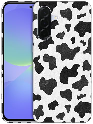 GlamCase Schutzhülle für Samsung Galaxy A36 5G, Galaxy A36 – Kuhhaut, schwarzes Druckdesign, bedruckt, schlank und elegant, niedlich, Kunststoff, Hartschale, zum Aufstecken, Designer-Schutzhülle für von GlamCase