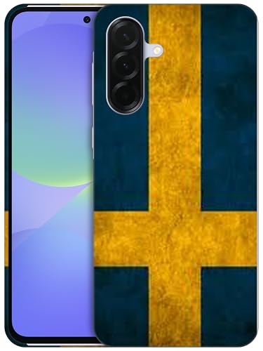 GlamCase Schutzhülle für Samsung Galaxy A36 5G, Galaxy A36 – Schweden-Flagge, bedruckt, schlank und elegant, niedlich, Kunststoff, Hartschale, zum Aufstecken, Designer-Schutzhülle für Samsung A36 GlamCase Schutzhülle für Samsung Galaxy A36 5G, Galaxy A36 – Schweden-Flagge, bedruckt, schlank und elegant, niedlich, Kunststoff, Hartschale, zum Aufstecken, Designer-Schutzhülle für Samsung A36 von GlamCase