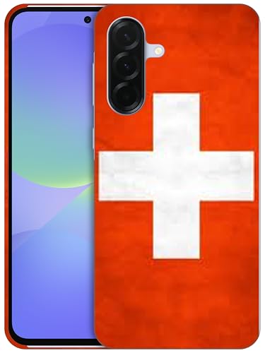 GlamCase Schutzhülle für Samsung Galaxy A36 5G, Galaxy A36 – Schweiz-Flagge, bedruckt, schlank und elegant, niedlich, Kunststoff, Hartschale, zum Aufstecken, Designer-Schutzhülle für Samsung A36, Weiß GlamCase Schutzhülle für Samsung Galaxy A36 5G, Galaxy A36 – Schweiz-Flagge, bedruckt, schlank und elegant, niedlich, Kunststoff, Hartschale, zum Aufstecken, Designer-Schutzhülle für Samsung A36, Weiß von GlamCase