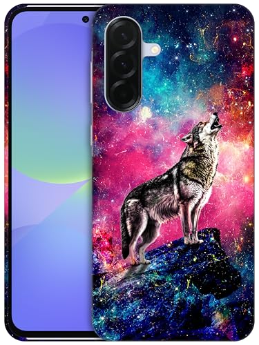 GlamCase Schutzhülle für Samsung Galaxy A36 5G, Galaxy A36 – Wolf-Galaxie-Stern-Design, bedruckt, schlank und elegant, niedlich, Kunststoff, Hartschale, zum Aufstecken, Designer-Schutzhülle für GlamCase Schutzhülle für Samsung Galaxy A36 5G, Galaxy A36 – Wolf-Galaxie-Stern-Design, bedruckt, schlank und elegant, niedlich, Kunststoff, Hartschale, zum Aufstecken, Designer-Schutzhülle für von GlamCase