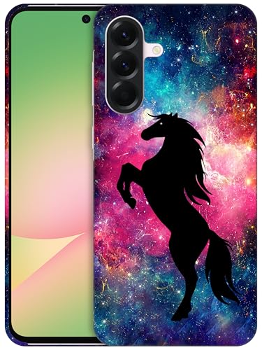 GlamCase Schutzhülle für Samsung Galaxy A56 5G, Galaxy A56, Motiv: Pferd, Galaxie, Sterne, bedruckt, schlank und elegant, niedlich, Kunststoff, Hartschale, zum Aufstecken, für Samsung A56, Weiß GlamCase Schutzhülle für Samsung Galaxy A56 5G, Galaxy A56, Motiv: Pferd, Galaxie, Sterne, bedruckt, schlank und elegant, niedlich, Kunststoff, Hartschale, zum Aufstecken, für Samsung A56, Weiß von GlamCase