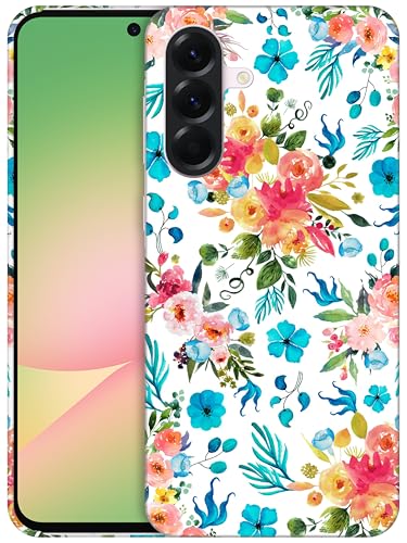 GlamCase Schutzhülle für Samsung Galaxy A56 5G, Galaxy A56 – Blumen-Rosa/Blaugrün, Aquarell-Muster, bedruckt, schlank und elegant, niedlich, Kunststoff, Hartschale, Designer-Schutzhülle für Samsung GlamCase Schutzhülle für Samsung Galaxy A56 5G, Galaxy A56 – Blumen-Rosa/Blaugrün, Aquarell-Muster, bedruckt, schlank und elegant, niedlich, Kunststoff, Hartschale, Designer-Schutzhülle für Samsung von GlamCase