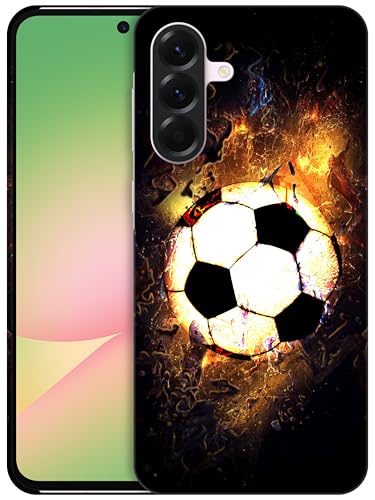 GlamCase Schutzhülle für Samsung Galaxy A56 5G, Galaxy A56 – Fußball auf Feuer, bedruckt, schlank und elegant, niedlich, Kunststoff, Hartschale, zum Aufstecken, Designer-Schutzhülle für Samsung A56 GlamCase Schutzhülle für Samsung Galaxy A56 5G, Galaxy A56 – Fußball auf Feuer, bedruckt, schlank und elegant, niedlich, Kunststoff, Hartschale, zum Aufstecken, Designer-Schutzhülle für Samsung A56 von GlamCase