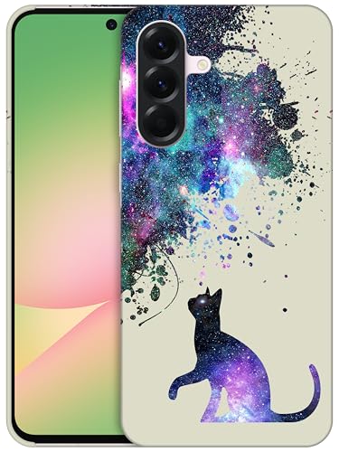 GlamCase Schutzhülle für Samsung Galaxy A56 5G, Galaxy A56 – Galaxie-Katzenmuster, bedruckt, schlank und elegant, niedlich, Kunststoff, Hartschale, zum Aufstecken, Designer-Schutzhülle für Samsung A56 GlamCase Schutzhülle für Samsung Galaxy A56 5G, Galaxy A56 – Galaxie-Katzenmuster, bedruckt, schlank und elegant, niedlich, Kunststoff, Hartschale, zum Aufstecken, Designer-Schutzhülle für Samsung A56 von GlamCase