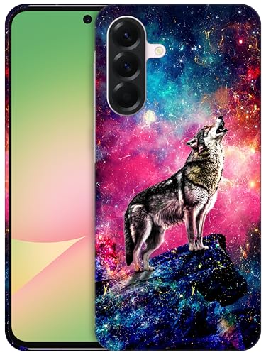GlamCase Schutzhülle für Samsung Galaxy A56 5G, Galaxy A56 – Wolf-Galaxie-Stern-Design, bedruckt, schlank und elegant, niedlich, Kunststoff, Hartschale, zum Aufstecken, Designer-Schutzhülle für GlamCase Schutzhülle für Samsung Galaxy A56 5G, Galaxy A56 – Wolf-Galaxie-Stern-Design, bedruckt, schlank und elegant, niedlich, Kunststoff, Hartschale, zum Aufstecken, Designer-Schutzhülle für von GlamCase