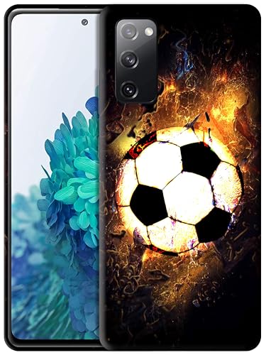 GlamCase Schutzhülle für Samsung Galaxy S20 FE 5G / 4G / 5G 2022 – Fußball auf Feuer gedruckt, schlank und schlank, niedlich, Kunststoff, Hartschale, Designer-Schutzhülle für Samsung S20 FE 5G / 4G / GlamCase Schutzhülle für Samsung Galaxy S20 FE 5G / 4G / 5G 2022 – Fußball auf Feuer gedruckt, schlank und schlank, niedlich, Kunststoff, Hartschale, Designer-Schutzhülle für Samsung S20 FE 5G / 4G / von GlamCase