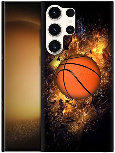 GlamCase Schutzhülle für Samsung Galaxy S23 Ultra 5G, Samsung Galaxy S23 Ultra 5G – Basketball auf Feuer Design, bedruckt, schlanke Passform, niedliches Kunststoff-Hartschalen-Schutzhülle für S23 GlamCase Schutzhülle für Samsung Galaxy S23 Ultra 5G, Samsung Galaxy S23 Ultra 5G – Basketball auf Feuer Design, bedruckt, schlanke Passform, niedliches Kunststoff-Hartschalen-Schutzhülle für S23 von GlamCase