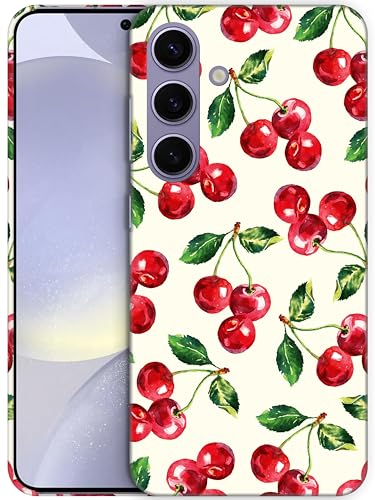 GlamCase Schutzhülle für Samsung Galaxy S24 5G, Samsung S24 Hülle – Kirsch-Aquarell-Muster, bedruckt, schlank und elegant, niedlich, Kunststoff, Hartschale, Designer-Schutzhülle für Galaxy S24 5G GlamCase Schutzhülle für Samsung Galaxy S24 5G, Samsung S24 Hülle – Kirsch-Aquarell-Muster, bedruckt, schlank und elegant, niedlich, Kunststoff, Hartschale, Designer-Schutzhülle für Galaxy S24 5G von GlamCase
