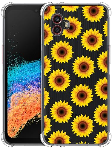 GlamCase Kompatibel mit Samsung Galaxy Xcover 6 Pro Hülle – Sonnenblumenmuster, bedruckt, transparent, TPU, stoßfeste Schutzhülle für Samsung Xcover 6 Pro 5G [6,6 Zoll] von GlamCase