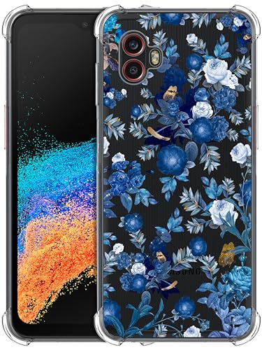 GlamCase Schutzhülle für Samsung Galaxy Xcover 6 Pro, Samsung Galaxy Xcover 6 Pro, transparent, Blumenmuster, bedruckt, stoßfest, transparent, nur für Samsung Xcover 6 Pro, Blau GlamCase Schutzhülle für Samsung Galaxy Xcover 6 Pro, Samsung Galaxy Xcover 6 Pro, transparent, Blumenmuster, bedruckt, stoßfest, transparent, nur für Samsung Xcover 6 Pro, Blau von GlamCase