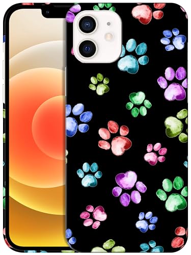 GlamCase Schutzhülle für iPhone 12/12 Pro, iPhone 12/12 Pro – Hund Katze Pfote, Wasserfarbdruck, bedruckt, schmale Passform, niedlicher Kunststoff, Hartschale, zum Aufstecken, Designer-Schutzhülle für GlamCase Schutzhülle für iPhone 12/12 Pro, iPhone 12/12 Pro – Hund Katze Pfote, Wasserfarbdruck, bedruckt, schmale Passform, niedlicher Kunststoff, Hartschale, zum Aufstecken, Designer-Schutzhülle für von GlamCase