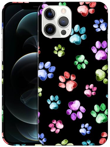 GlamCase Schutzhülle für iPhone 12 Pro Max, iPhone 12 Pro Max – Hund Katze Pfote, Aquarelldruck, bedruckt, schlanke Passform, niedlich, Kunststoff, Hartschale, Designer-Schutzhülle für iPhone 12 Pro GlamCase Schutzhülle für iPhone 12 Pro Max, iPhone 12 Pro Max – Hund Katze Pfote, Aquarelldruck, bedruckt, schlanke Passform, niedlich, Kunststoff, Hartschale, Designer-Schutzhülle für iPhone 12 Pro von GlamCase
