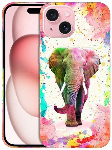 GlamCase Schutzhülle für iPhone 15, iPhone 15 – Elefant, Aquarell, bedruckt, niedlicher Kunststoff, Hartschale, zum Aufstecken, Designer-Schutzhülle für iPhone 15 GlamCase Schutzhülle für iPhone 15, iPhone 15 – Elefant, Aquarell, bedruckt, niedlicher Kunststoff, Hartschale, zum Aufstecken, Designer-Schutzhülle für iPhone 15 von GlamCase