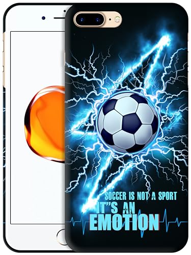 GlamCase Schutzhülle für iPhone 7 Plus/8 Plus, iPhone 7 Plus/8 Plus, Fußball (Fußball), schlankes Design, Kunststoff, mehrfarbig von GlamCase