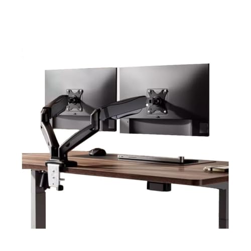 Monitorhalterung Schreibtisch, 17-32-Zoll-Doppelmonitorständer for den Schreibtisch, verstellbare Gasfeder-Doppelmonitorhalterung for bis zu 19,8 Pfund, mit VESA 75/100 mm mit C-Klemme und Tülle, Sta Monitorhalterung Schreibtisch, 17-32-Zoll-Doppelmonitorständer for den Schreibtisch, verstellbare Gasfeder-Doppelmonitorhalterung for bis zu 19,8 Pfund, mit VESA 75/100 mm mit C-Klemme und Tülle, Sta von Glamour Haven