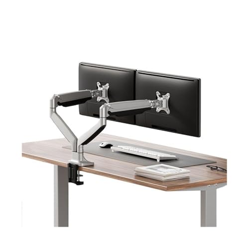 Monitorhalterung Schreibtisch, Dual-Monitor-Tischhalterung for max. 32-Zoll-Bildschirme mit einem Gewicht von 19,8 lbs, Aluminium-Monitorarmhalterung, verstellbarer Gasfeder-Monitorarm mit VESA 75/100 Monitorhalterung Schreibtisch, Dual-Monitor-Tischhalterung for max. 32-Zoll-Bildschirme mit einem Gewicht von 19,8 lbs, Aluminium-Monitorarmhalterung, verstellbarer Gasfeder-Monitorarm mit VESA 75/100 von Glamour Haven