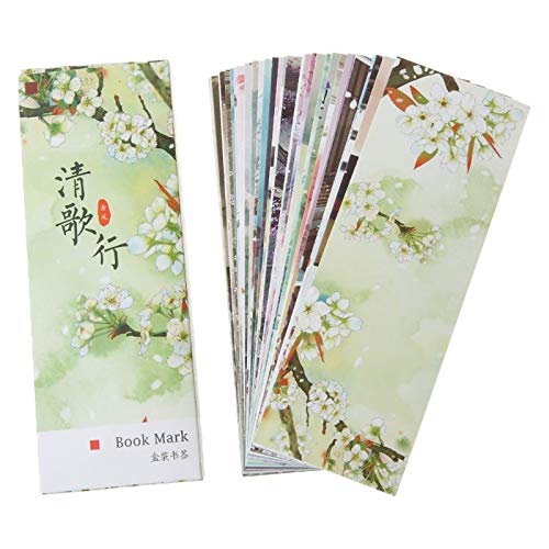 30 Stück für kreative chinesische Papier-Lesezeichen, Malkarten, Retro-Papier von Glanhbnol
