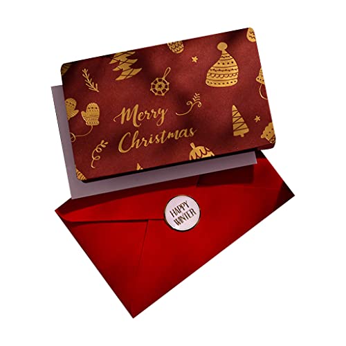 6 Stück Frohe Weihnachten Grußkarte mit Umschlag Visitenkarten Einladungen Neujahrskarten Weihnachtspostkarten für Studenten von Glanhbnol