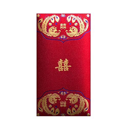Chinesische Briefumschläge von Hongbao, 6 Stück, bronziert, Glückspaket für Neujahrsbeutel, Segensbedarf, chinesische Neujahrsumschläge von Glanhbnol