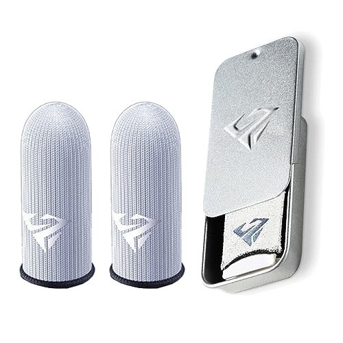 Glanhbnol 1 Paar Mobile Gaming Fingerhüllen Fingerabdeckung Schweißhemmend Atmungsaktiv Fingerhülle Mit Metall Aufbewahrungsbox Schwarze Fingerspitzen Handschuhe Glanhbnol 1 Paar Mobile Gaming Fingerhüllen Fingerabdeckung Schweißhemmend Atmungsaktiv Fingerhülle Mit Metall Aufbewahrungsbox Schwarze Fingerspitzen Handschuhe von Glanhbnol