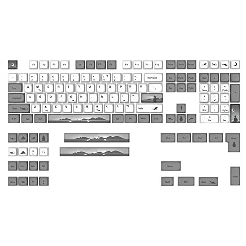 Glanhbnol 130 Tasten Mechanische Tastatur Tastenkappen Elektronisches Spiel XDA Höhe PBT Tastenkappe DYE SUB Für GK61/64/68/75/84/87/96/980/104 von Glanhbnol