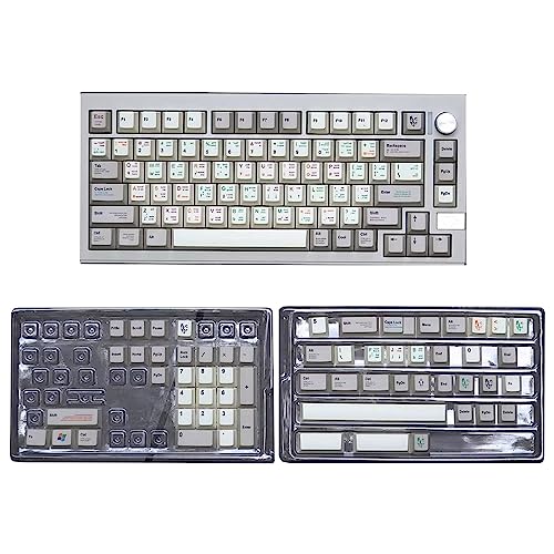 Glanhbnol 130PCS Tasten Retro Programmierer Tastenkappen Dicke PBT DyeSublimation Lichtdicht CherryProfile Tastenkappen Für Mechanische Tastaturen PBT Tastenkappe von Glanhbnol