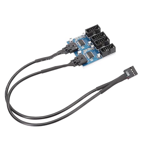 Glanhbnol 9Pin USB Header Splitter Stecker 1 Zu 2/4 Weibliche Verlängerung Kabel Karte Für Motherboard USB 2 0 Splitter Kabel Stecker 9Pin USB Header von Glanhbnol