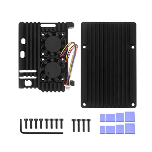 Glanhbnol Für 5 5B Entwicklungsboard Aluminiumgehäuse Mit Zwei Lüfter Kühlbox Metallgehäuse Gehäuseabdeckung Glanhbnol Für 5 5B Entwicklungsboard Aluminiumgehäuse Mit Zwei Lüfter Kühlbox Metallgehäuse Gehäuseabdeckung von Glanhbnol