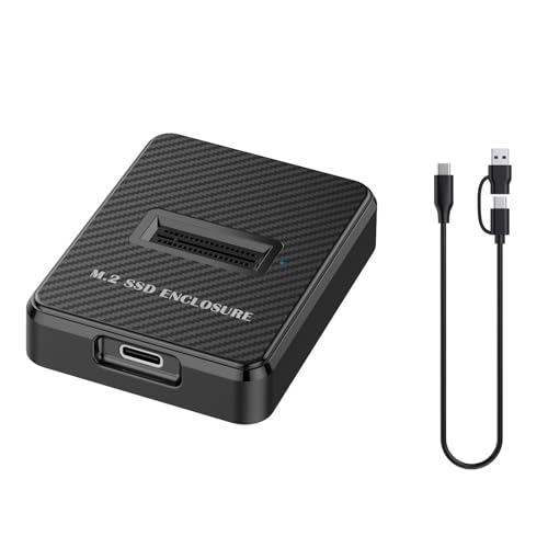 Glanhbnol Gehäuse Für Tragbare Solid Laufwerke USB3.2-Schnittstellen Externes Speichergehäuse RTL9210B Fortschrittlicher Chip Für NVME von Glanhbnol