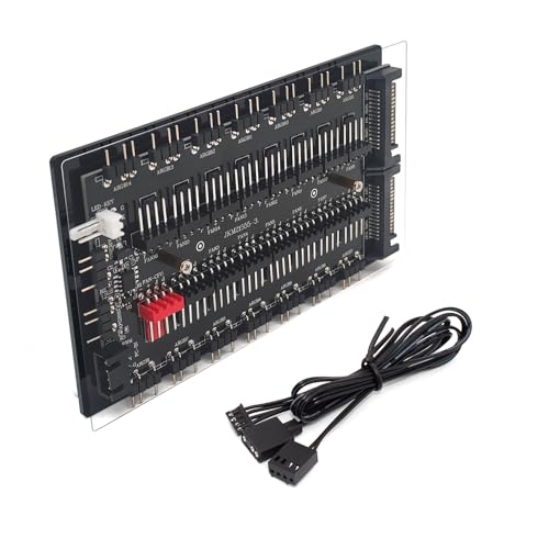 Glanhbnol Lüfter Hub 5V 3PIN ARGB 12V 4PIN PWM Splitter Adapter HUB Mit Doppelter Leistung Doppeltem 16-Wege Controller Effiziente Kühlung von Glanhbnol