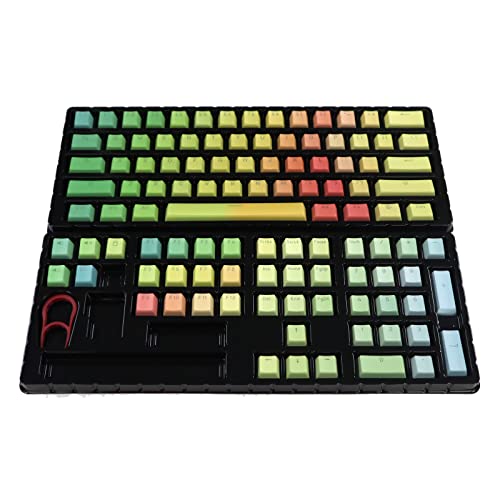 Glanhbnol PBT Translucent Dye Sublimation Keycap Regenbogen Mechanische Tastatur Keycaps 108 Tasten Für Key Caps Pbt Keycaps von Glanhbnol