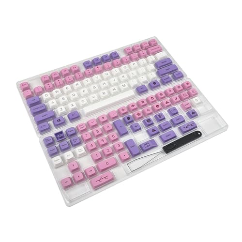 Glanhbnol Tastenkappen Set ZDA Profil Für Mechanische Tastatur 134 Tasten DyeSub PBT Tastenkappe Persönlichkeit Tastenkappenkugel von Glanhbnol