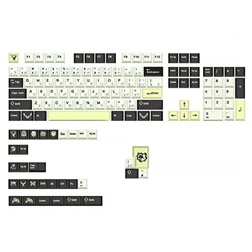 Glanhbnol Tiere Keycap Mechanische Tastatur Tastenkappen 136PCS Kirsche Profil Dye Sub Für Schlüssel Abdeckung Für RK61/64/gk61/68/75/84 Dye Subbed Pbt Tastenkappen von Glanhbnol