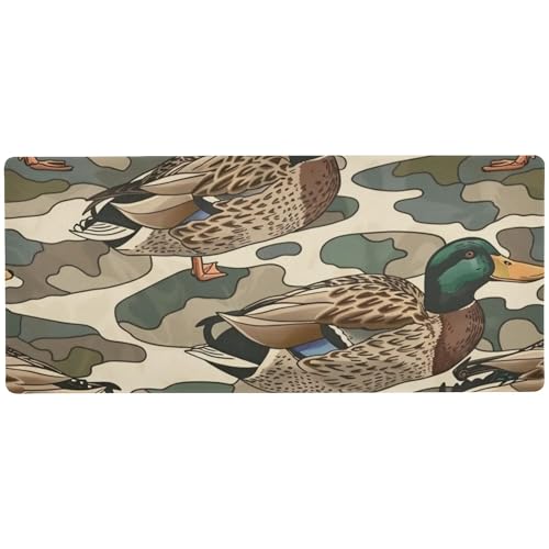 Glaphy Gaming-Mauspad mit Entenmuster, Camouflage, großes Mauspad, erweiterte Computer-Tastatur, Schreibtischunterlage, rutschfeste Schreibtischunterlage für Arbeit, Büro, 80 x 40 cm Glaphy Gaming-Mauspad mit Entenmuster, Camouflage, großes Mauspad, erweiterte Computer-Tastatur, Schreibtischunterlage, rutschfeste Schreibtischunterlage für Arbeit, Büro, 80 x 40 cm von Glaphy
