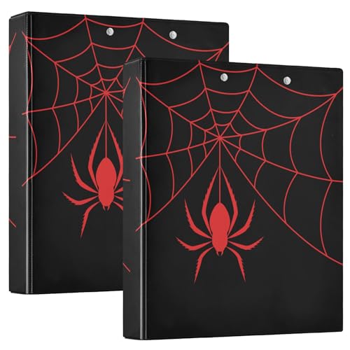 Glaphy Red Spider and Spider Web Halloween 3 Ring Binder Hardcover, Round Ring Binders, Holds 200 Sheets, Daily Office Supplies 2 Pack Glaphy Red Spider and Spider Web Halloween 3 Ring Binder Hardcover, Round Ring Binders, Holds 200 Sheets, Daily Office Supplies 2 Pack von Glaphy
