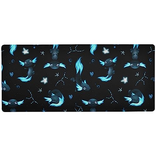Glaphy Schwarzes Axolotl großes Mauspad mit Sternen, Gaming-Mauspad, erweiterte Computertastatur, Schreibtischunterlage, rutschfeste Schreibtischunterlage für Arbeit, Spiel, Heimbüro, 80 x 30 cm Glaphy Schwarzes Axolotl großes Mauspad mit Sternen, Gaming-Mauspad, erweiterte Computertastatur, Schreibtischunterlage, rutschfeste Schreibtischunterlage für Arbeit, Spiel, Heimbüro, 80 x 30 cm von Glaphy